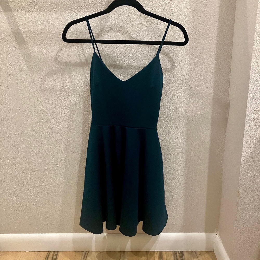 Windsor Hunter Green Skater dress with pockets
